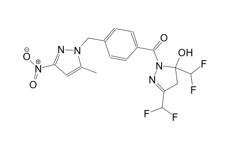 3,5-bis(difluoromethyl)-1-{4-[(5-methyl-3-nitro-1H-pyrazol-1-yl)methyl]benzoyl}-4,5-dihydro-1H-pyrazol-5-ol