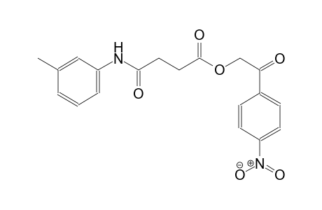 butanoic acid, 4-[(3-methylphenyl)amino]-4-oxo-, 2-(4-nitrophenyl)-2-oxoethyl ester