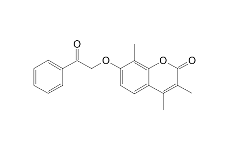 7-(2-OXO-2-PHENYLETHOXY)-3,4,8-TRIMETHYL-2-H-1-BENZOPYRAN-2-ONE