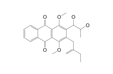 2-(1',2'-DIHYDROXYPROPYL)-3-(2''-ETHYLPROP-2''-ENYL)-1,4-DIMETHOXYANTHRAQUINONE