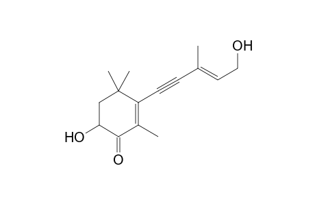 2-Cyclohexen-1-one, 6-hydroxy-3-(5-hydroxy-3-methyl-3-penten-1-ynyl)-2,4,4-trimethyl-