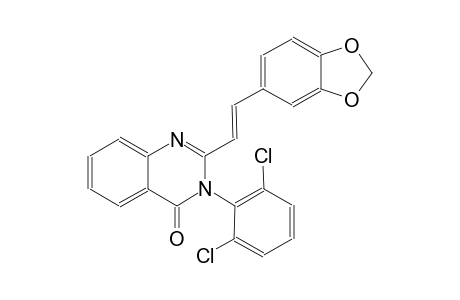 2-[(E)-2-(1,3-benzodioxol-5-yl)ethenyl]-3-(2,6-dichlorophenyl)-4(3H)-quinazolinone