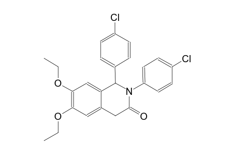 1,2-bis(4-chlorophenyl)-6,7-diethoxy-1,4-dihydro-3(2H)-isoquinolinone