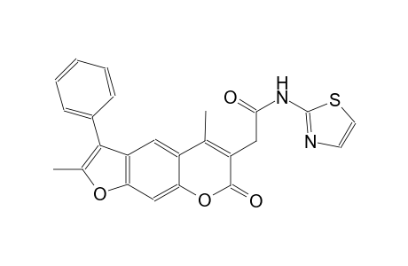 7H-furo[3,2-g][1]benzopyran-6-acetamide, 2,5-dimethyl-7-oxo-3-phenyl-N-(2-thiazolyl)-