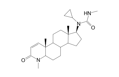 17.beta.-(Ureylene-N-cyclopropyl-N'-methyl)-4-methyl-4-aza-5.alpha.-androst-1-en-3-one