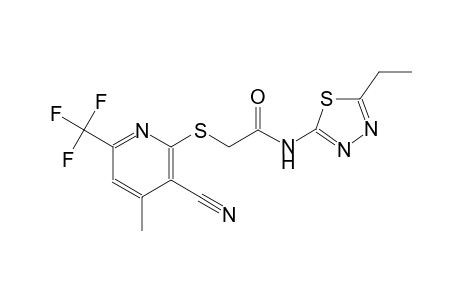 acetamide, 2-[[3-cyano-4-methyl-6-(trifluoromethyl)-2-pyridinyl]thio]-N-(5-ethyl-1,3,4-thiadiazol-2-yl)-