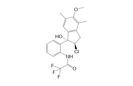 2-Chloro-1-[2-(trifluoroacetylamido)]-1-hydroxy-5-methoxy-4,6-dimethylindan