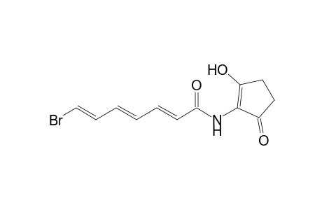 (2E,4E,6E)-7-bromanyl-N-(2-oxidanyl-5-oxidanylidene-cyclopenten-1-yl)hepta-2,4,6-trienamide
