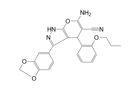 pyrano[2,3-c]pyrazole-5-carbonitrile, 6-amino-3-(1,3-benzodioxol-5-yl)-1,4-dihydro-4-(2-propoxyphenyl)-