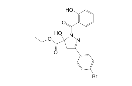 Ethyl 3-(4-bromophenyl)-5-hydroxy-1-(2-hydroxybenzoyl)-4,5-dihydro-1H-pyrazole-5-carboxylate