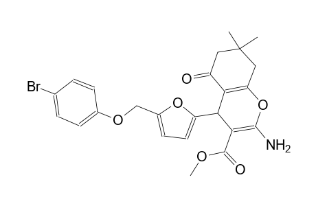 methyl 2-amino-4-{5-[(4-bromophenoxy)methyl]-2-furyl}-7,7-dimethyl-5-oxo-5,6,7,8-tetrahydro-4H-chromene-3-carboxylate