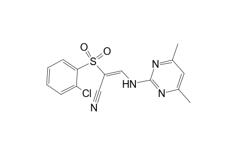 Propennitrile, 2-(2-chlorophenylsulfonyl)-3-(4,6-dimethyl-2-pyrimidylamino)-