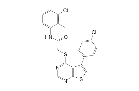 N-(3-chloro-2-methylphenyl)-2-{[5-(4-chlorophenyl)thieno[2,3-d]pyrimidin-4-yl]sulfanyl}acetamide