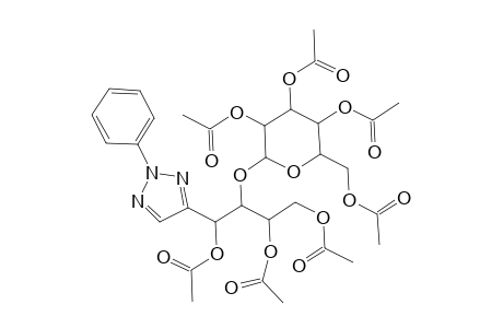 .beta.-D-Glucopyranoside, 2,3-bis(acetyloxy)-1-[(acetyloxy)(2-phenyl-2H-1,2,3-triazol-4-yl)methyl]propyl, tetraacetate (ester), [1S(R),2R]-