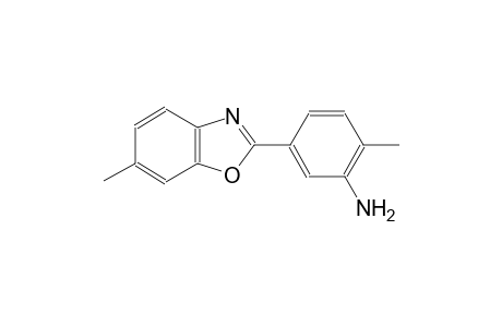2-methyl-5-(6-methyl-1,3-benzoxazol-2-yl)aniline