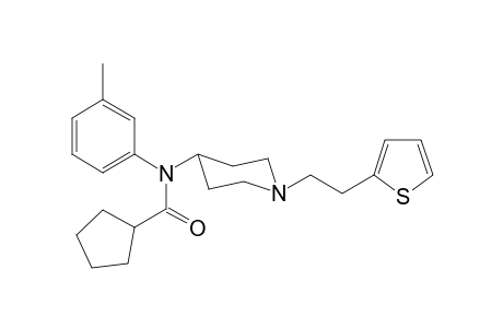 N-3-Methylphenyl-N-(1-[2-(thiophen-2-yl)ethyl]piperidin-4-yl)cyclopentanecarboxamide