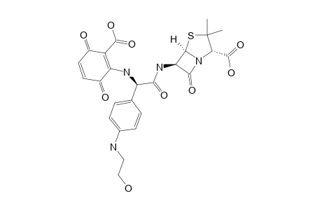 6-[2-[2-(2-HYDROXYETHYLCARBAMOYL)-3,6-DIOXOCYCLOHEXA-1,4-DIENYLAMINO]-2-(4-HYDROXYPHENYL)-ACETYLAMINO]-PENICILLANIC-ACID