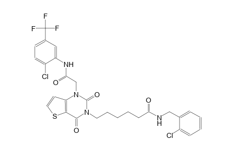 N-(2-chlorobenzyl)-6-(1-{2-[2-chloro-5-(trifluoromethyl)anilino]-2-oxoethyl}-2,4-dioxo-1,4-dihydrothieno[3,2-d]pyrimidin-3(2H)-yl)hexanamide