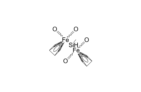 Bis(.pi.-cyclopentadienyldicarbonylferrio)-methylsilane