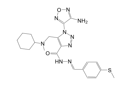 1-(4-amino-1,2,5-oxadiazol-3-yl)-5-{[cyclohexyl(methyl)amino]methyl}-N'-{(E)-[4-(methylsulfanyl)phenyl]methylidene}-1H-1,2,3-triazole-4-carbohydrazide
