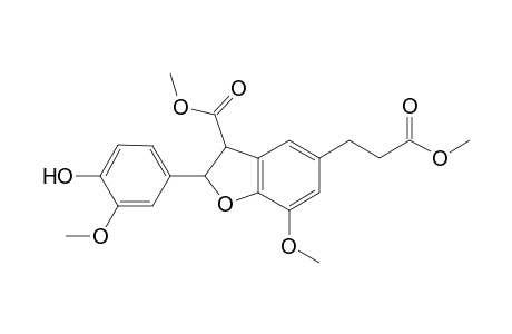 Methyl 3-[2-(4-hydroxy-3-methoxyphenyl)-7-methoxy-3-methoxycarbonyl-2, 3-dihydro-1-benzofuran-5-yl]propanoate