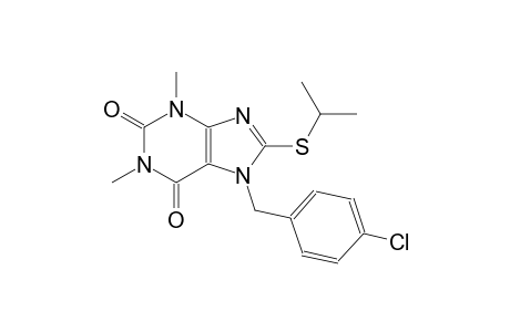 7-(4-chlorobenzyl)-8-(isopropylsulfanyl)-1,3-dimethyl-3,7-dihydro-1H-purine-2,6-dione