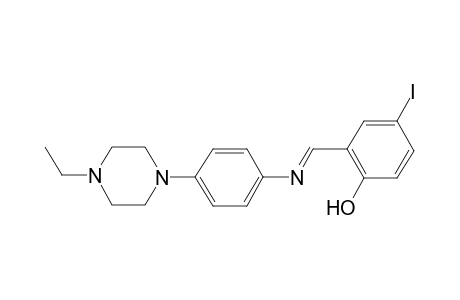2-({[4-(4-ethyl-1-piperazinyl)phenyl]imino}methyl)-4-iodophenol
