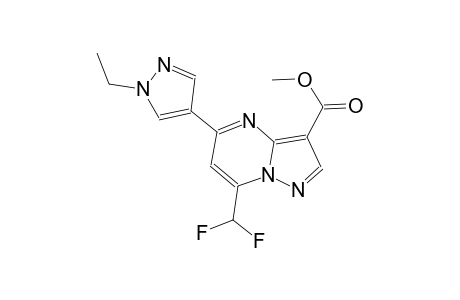 pyrazolo[1,5-a]pyrimidine-3-carboxylic acid, 7-(difluoromethyl)-5-(1-ethyl-1H-pyrazol-4-yl)-, methyl ester