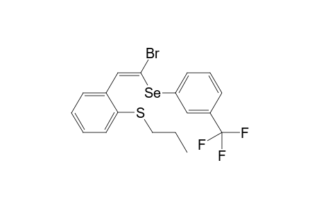 (E)-{2-[2-Bromo-2-(3-trifluoromethylphenylselanyl)vinyl]phenyl}(propyl)sulfane