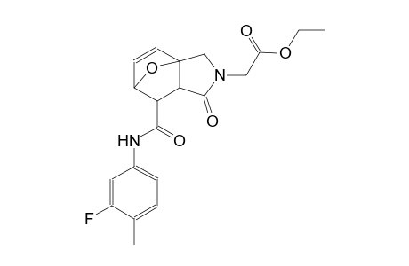 ethyl 2-{6-[(3-fluoro-4-methylphenyl)carbamoyl]-4-oxo-10-oxa-3-azatricyclo[5.2.1.0¹,⁵]dec-8-en-3-yl}acetate