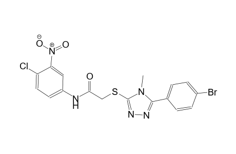 2-{[5-(4-bromophenyl)-4-methyl-4H-1,2,4-triazol-3-yl]sulfanyl}-N-(4-chloro-3-nitrophenyl)acetamide