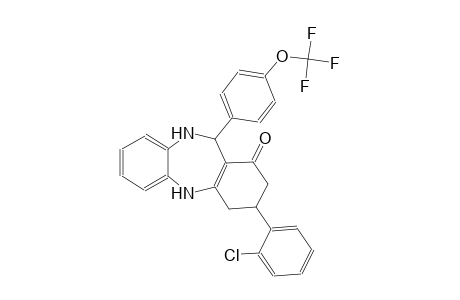 1H-dibenzo[b,e][1,4]diazepin-1-one, 3-(2-chlorophenyl)-2,3,4,5,10,11-hexahydro-11-[4-(trifluoromethoxy)phenyl]-