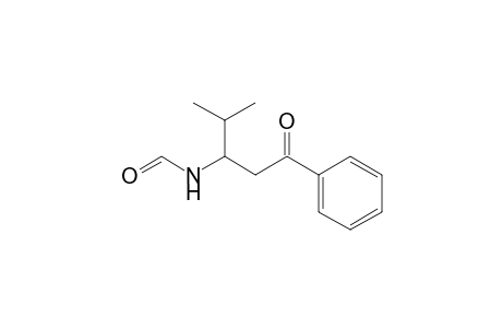 N-(1-isopropyl-3-keto-3-phenyl-propyl)formamide