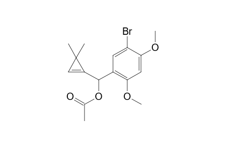 (5-bromo-2,4-dimethoxyphenyl)(3,3-dimethylcycloprop-1-en-1-yl)methyl acetate