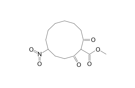 Cyclododecanecarboxylic acid, 5-nitro-2,12-dioxo-, methyl ester