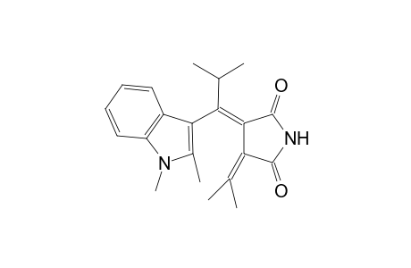 3-[1-(1,2-Dimethyl-3-indolyl)-2-methylpropylidene]-4-isopropylidene-2,5(3H,6H)-pyrroledione