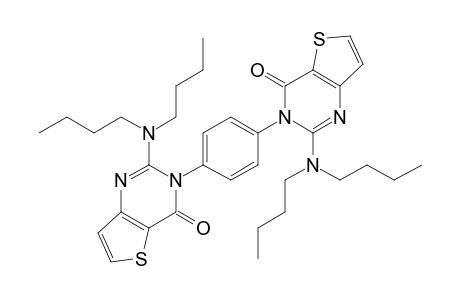 2, 2'-Di(dibutylamino)-3, 3'-(1, 4-phenylene)bis(thieno[3,2-d]pyrimidin-4(3H) -one).
