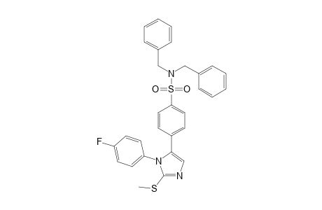 N,N-Dibenzyl-4-[1-(4-fluorophenyl)-2-methylthioimidazol-5-yl]benzene sulfonamide