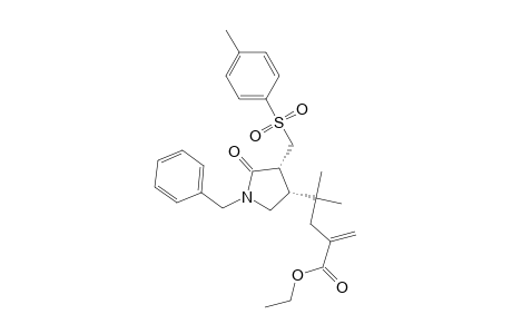 cis-N-Benzyl-4-(1,1-dimethyl-3-ethoxycarbonyl-3-buten-1-yl)-3-p-toluenesulfonylmethyl-pyrrolidin-2-one