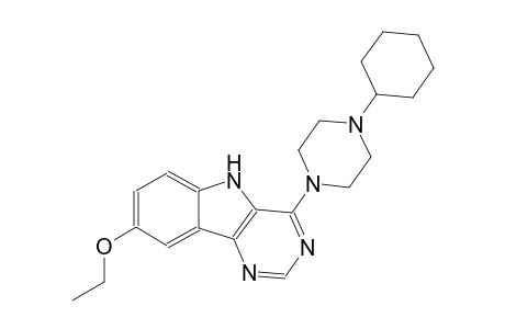 4-(4-cyclohexyl-1-piperazinyl)-8-ethoxy-5H-pyrimido[5,4-b]indole