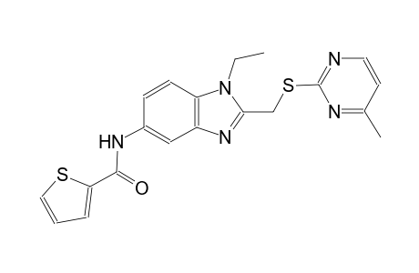2-thiophenecarboxamide, N-[1-ethyl-2-[[(4-methyl-2-pyrimidinyl)thio]methyl]-1H-benzimidazol-5-yl]-