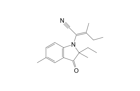2-(2,3-Dihydro-3-oxo-2,5-dimethyl-2-ethyl-1H-indole-1-yl)-3-methylpent-2-enenitrile