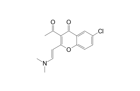 2-(2-DIMETHYLAMINOVINYL)-3-ACETYL-6-CHLORO-1-BENZOPYRAN-4-ONE