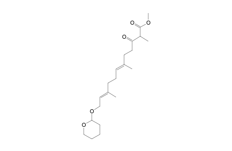 Methyl (6E,10E)-2,6,10-trimethyl-3-oxo-12-(tetrahydro-2H-pyran-2-yloxy)-6,10-dodecadienoate