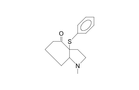 4-Oxo-1-methyl-cis-3a-phenylthio-decahydro-cyclohepta(B)pyrrole