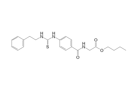 p-(3-phenethyl-2-thioureido)hippuric acid, butyl ester