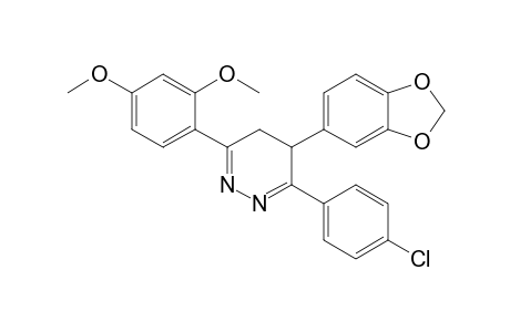 3-(4-Chlorophenyl)-6-(2,4-dimethoxyphenyl)-4-(3,4-methylenedioxyphenyl)-4,5-dihydropyridazine