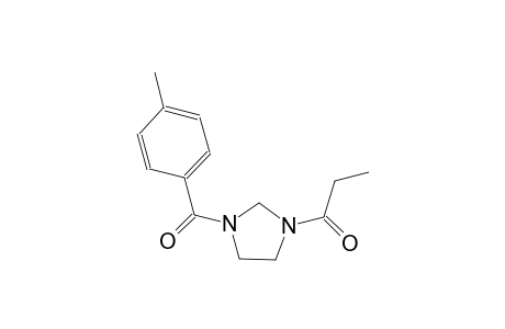 1-(4-methylbenzoyl)-3-propionylimidazolidine