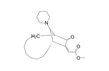 METHYL-(E)-[13-OXO-14-(1-PIPERIDINYL)-BICYCLO-[9.2.1]-TETRADEC-1(14)-EN-12-YLIDENE]-ACETATE