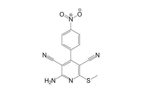 2-amino-6-(methylthio)-4-(4-nitrophenyl)-pyridine-3,5-dicarbonitrile